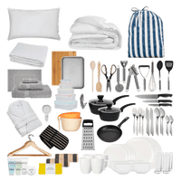 place-setting-4-bedding-Slub Stripe Blue-Premium