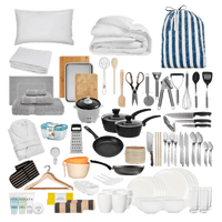 place-setting-4-bedding-Slub Stripe Blue-Premium