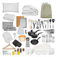 place-setting-4-bedding-Olive Check-Premium