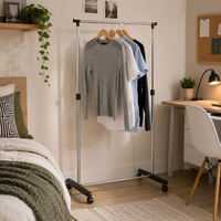 Adjustable Chrome Plated Clothes Rail